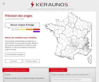 Keraunos.org(Orages et tornades en France) Screenshot