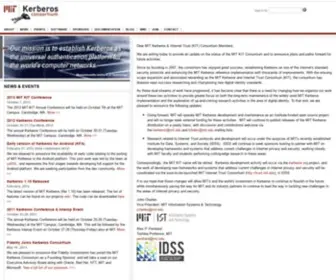 Kerberos.org(MIT Kerberos Consortium) Screenshot