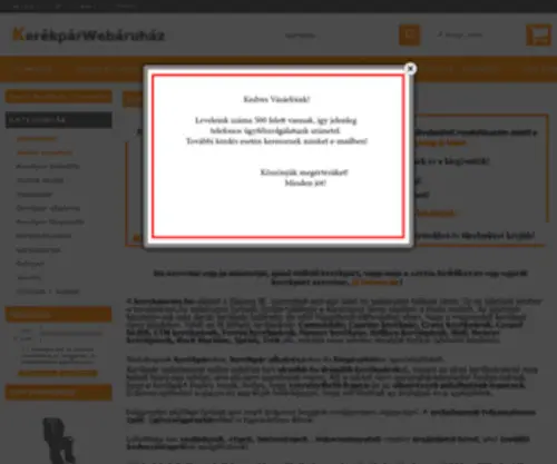 Kerekparom.hu(Kerékpár Webshop) Screenshot