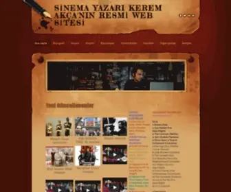 Keremakca.net(SİNEMA YAZARI KEREM AKÇA'NIN RESMİ WEB SİTESİ) Screenshot