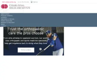Kerlanjobe.org(World-class orthopaedic and sports medicine specialists) Screenshot