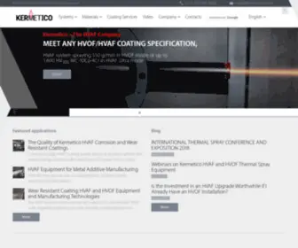 Kermetico.com(HVAF & HVOF Equipment) Screenshot