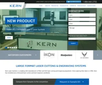 Kernlasers.com(Fiber & CO2 Laser Cutting and Engraving Systems) Screenshot