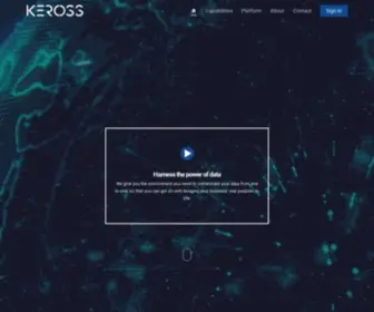 Keross.com(Harness the power of big data. Keross) Screenshot