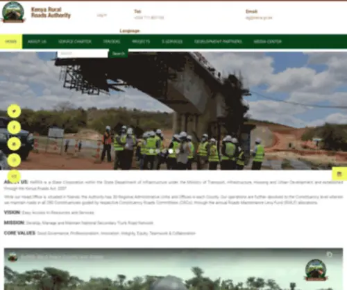 Kerra.go.ke(Kenya Rural Roads Authority) Screenshot