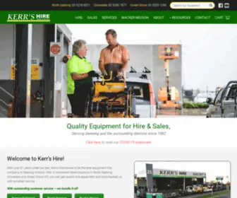 Kerrshire.com.au(Kerr’s Hire) Screenshot