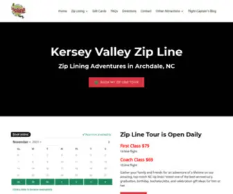 Kerseyvalleyzipline.com(North Carolina Zip Line Kersey Valley Zip Line Aerial Tours High Point NC) Screenshot