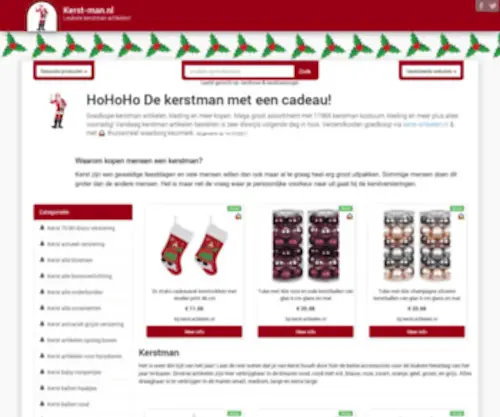 Kerst-Man.nl(HoHoHo De kerstman met een cadeau) Screenshot
