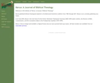 Kerux.com(A Journal of Biblical Theology) Screenshot