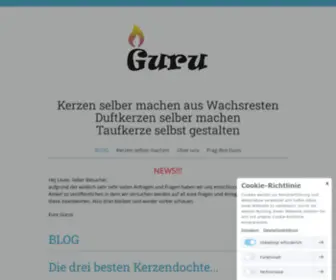 Kerzenguru.de(Hier erfahrt ihr alle Neuigkeiten rund um das selber machen von Kerzen) Screenshot