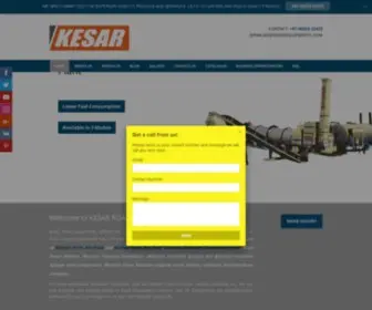 Kesarequipments.com(Largest Manufacturer Of Asphalt Plant In India Asphalt Batch Mix Plant) Screenshot