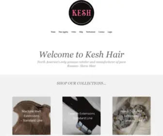 Keshhair.com(Canada & America's genuine retailer of Russian Standard hair extensions) Screenshot