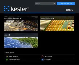 Kester.com(Global Leader in Solder and Solder Related Products) Screenshot