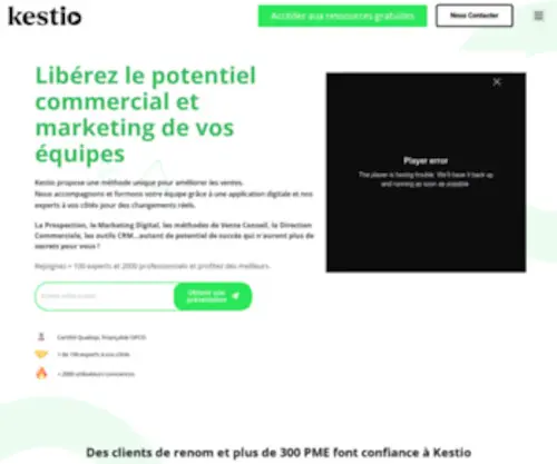 Kestio.com(La Plateforme de Coaching Business) Screenshot