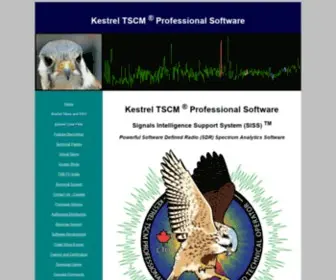Kestreltscm.com(Kestrel TSCM Professional Software) Screenshot