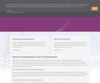 Ketamin.de(Neue Therapie bei Depressionen und Schmerztherapie) Screenshot