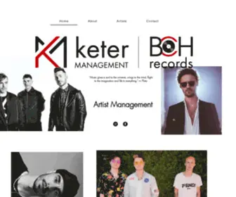 Ketermanagement.com(Keter Music Management) Screenshot