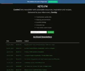 Keto.fm(Ketogenic Newsletter and Blog) Screenshot