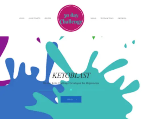 Ketoblast.com(30 Day Keto Challenge especially for Migraineurs) Screenshot