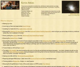 Kevinatkins.org(Home page for Kevin Atkins of Indiana) Screenshot