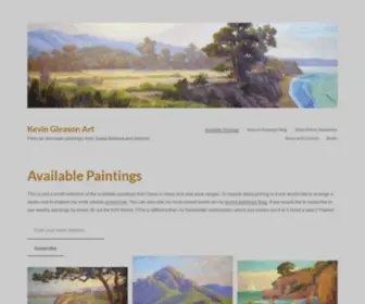 Kevingleasonart.com(Plein air lanscape paintings from Santa Barbara and beyond) Screenshot