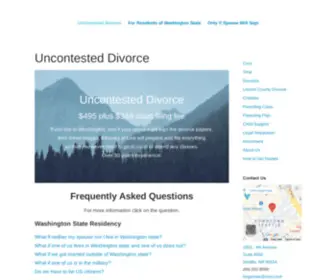 Kevinhoganattorney.com(If you live in Washington state and if your spouse will sign the divorce papers in agreement) Screenshot