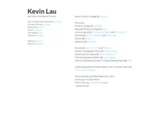 Kevinlau.me(Kevin Lau) Screenshot