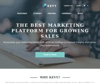 Kevy.co(Personalized eCommerce Marketing Automation) Screenshot