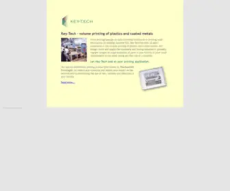 Key-Tech.com(Volume printing of plastics and coated metals (USA)) Screenshot