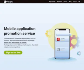 Keyapp.top(Android and iOS App Promotion Service) Screenshot