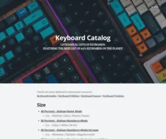 Keyboardcatalog.com(Keyboard Catalog) Screenshot