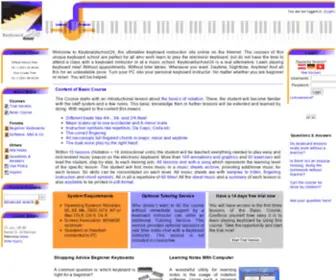 Keyboardschool24.com(Learning keyboard online on the Internet) Screenshot