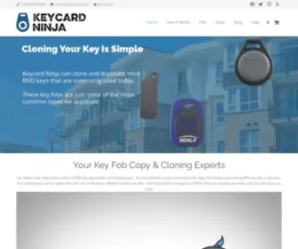 Keycardninja.com(Our licensed locksmiths are key fob copy and cloning experts. fast and easy rfid key duplication) Screenshot