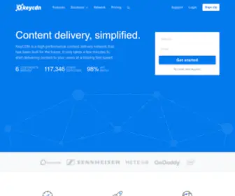 KeyCDN.com(KeyCDN is a high performance content delivery network (CDN)) Screenshot