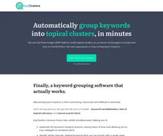 Keyclusters.com(Keyword Grouping Tool (#1 SEO Choice)) Screenshot