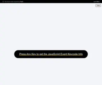 Keycode.info(JavaScript Event KeyCodes) Screenshot