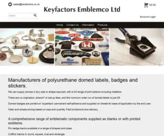 Keyfactors.co.uk(Domed labels) Screenshot