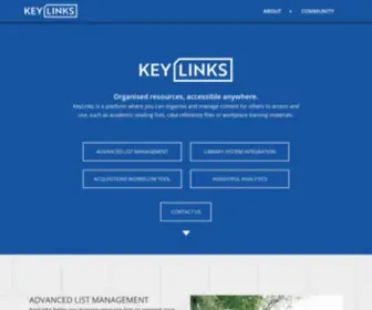 Keylinks.org(Reading List Management System) Screenshot