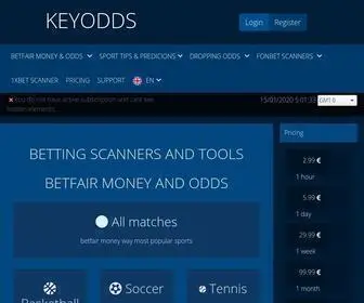 Keyodds.com Screenshot