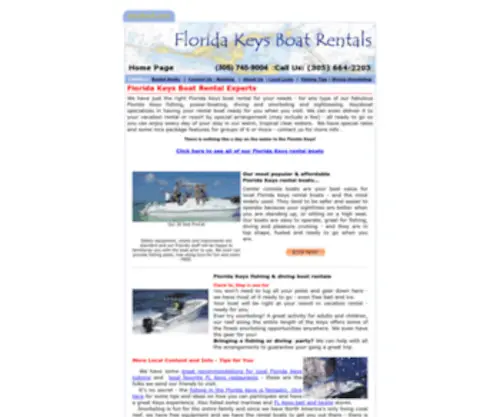 Keysboat.com(Florida Keys boat rentals) Screenshot