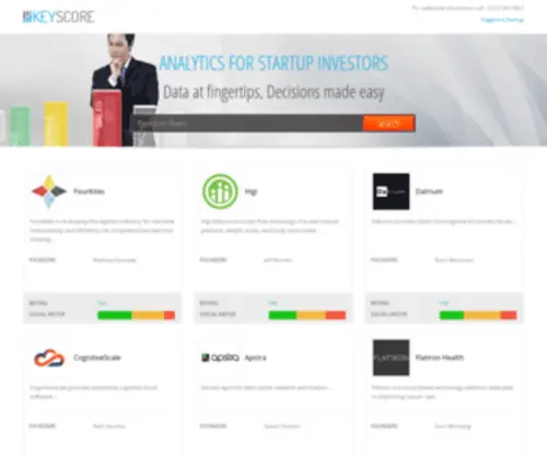 Keyscore.com(Keyscore generates usable analytics on startups for investors which really) Screenshot