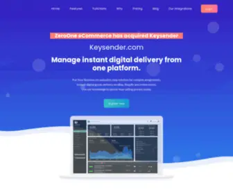 Keysender.com(Automate & Secure Your Digital Selling Process) Screenshot