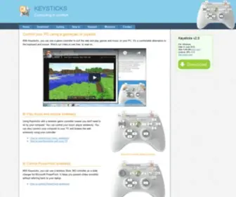 Keysticks.net(Control your PC using a gamepad or joystick) Screenshot