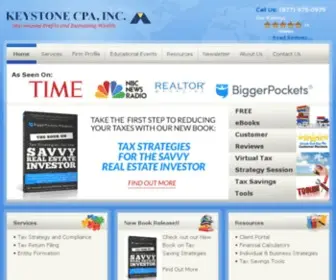 KeystonecPa.com(Tax saving strategies for real estate investors) Screenshot