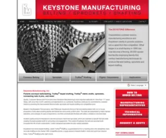 Keystonemfg.com(Conveyors, belts, belting, keyed, shafts, sprockets and more) Screenshot