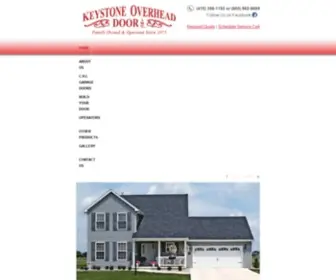 Keystoneoverhead.com(Garage Doors serving MD) Screenshot