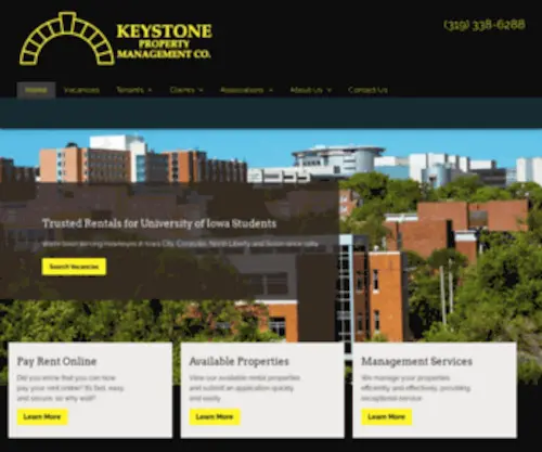 Keystoneproperty.net(Experienced Property Management In Iowa City) Screenshot