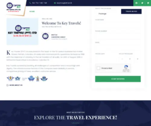 Keytravelslk.com(Key Travels) Screenshot