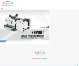 Keywell-Printer.com(Keywell screen printing machine manufacturer) Screenshot