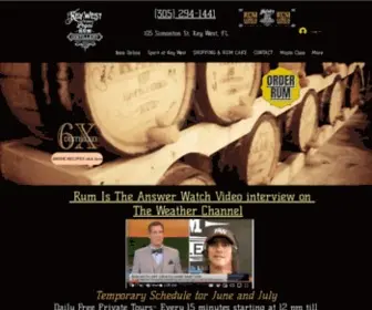 Keywestlegalrum.com(Key West First Legal Rum Distillery) Screenshot